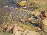 John Singer Sargent A Man Fishing oil painting